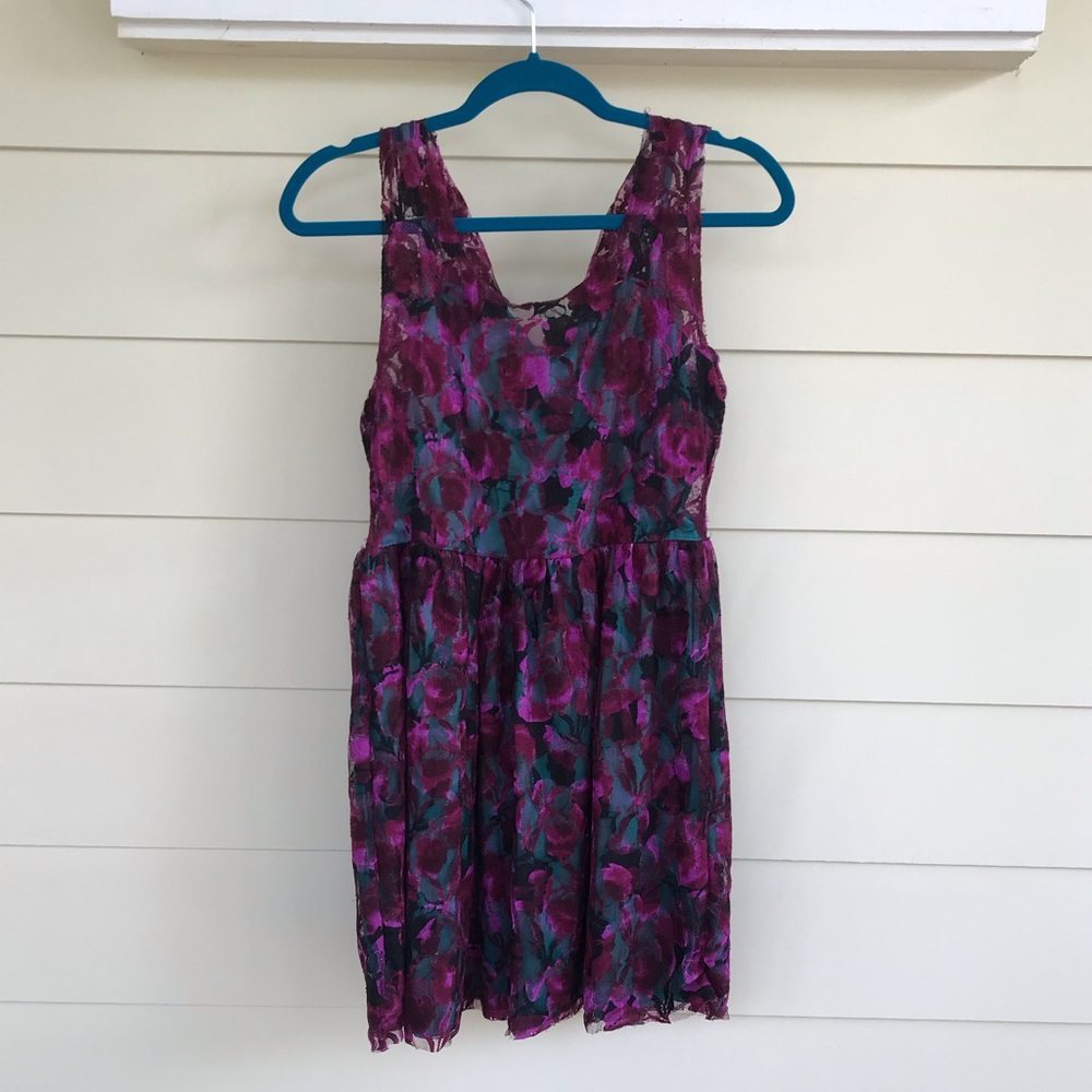 Urban outfitters purple and teal lace dress